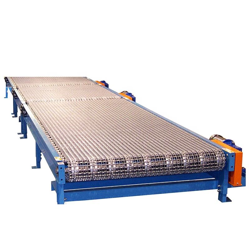 Speeded-up chain conveyor line
